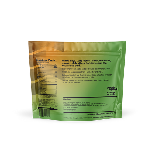 Goldilocks Subtle Citrus Hydration Drink Mix - 30 Serving Bag